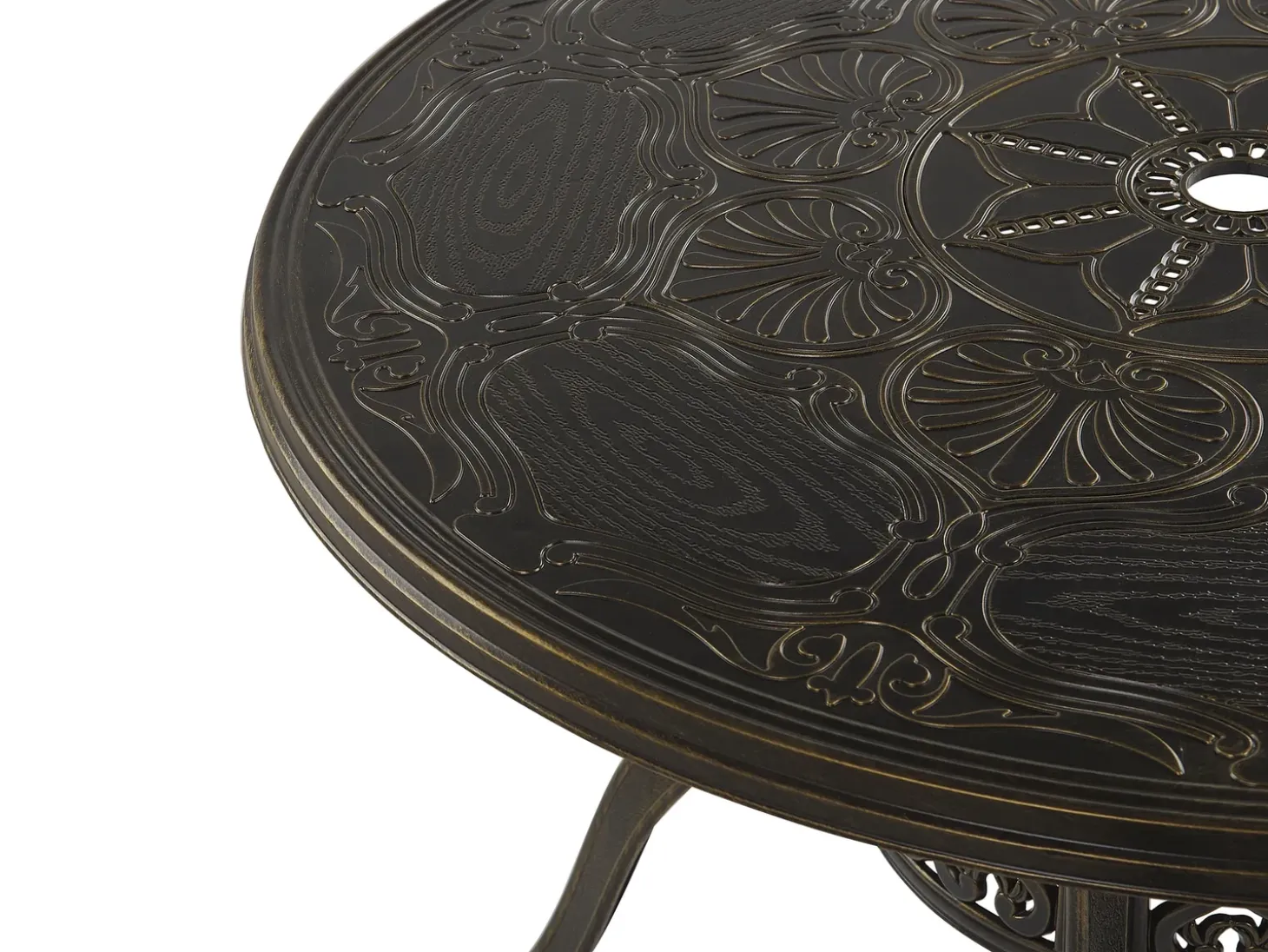 SAPRI 4 personers Havemøbelsæt Mørkebrun Metal med parasol (16 variant)
