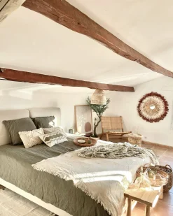Seng BELFORT 180 x 200 cm Lys Beige