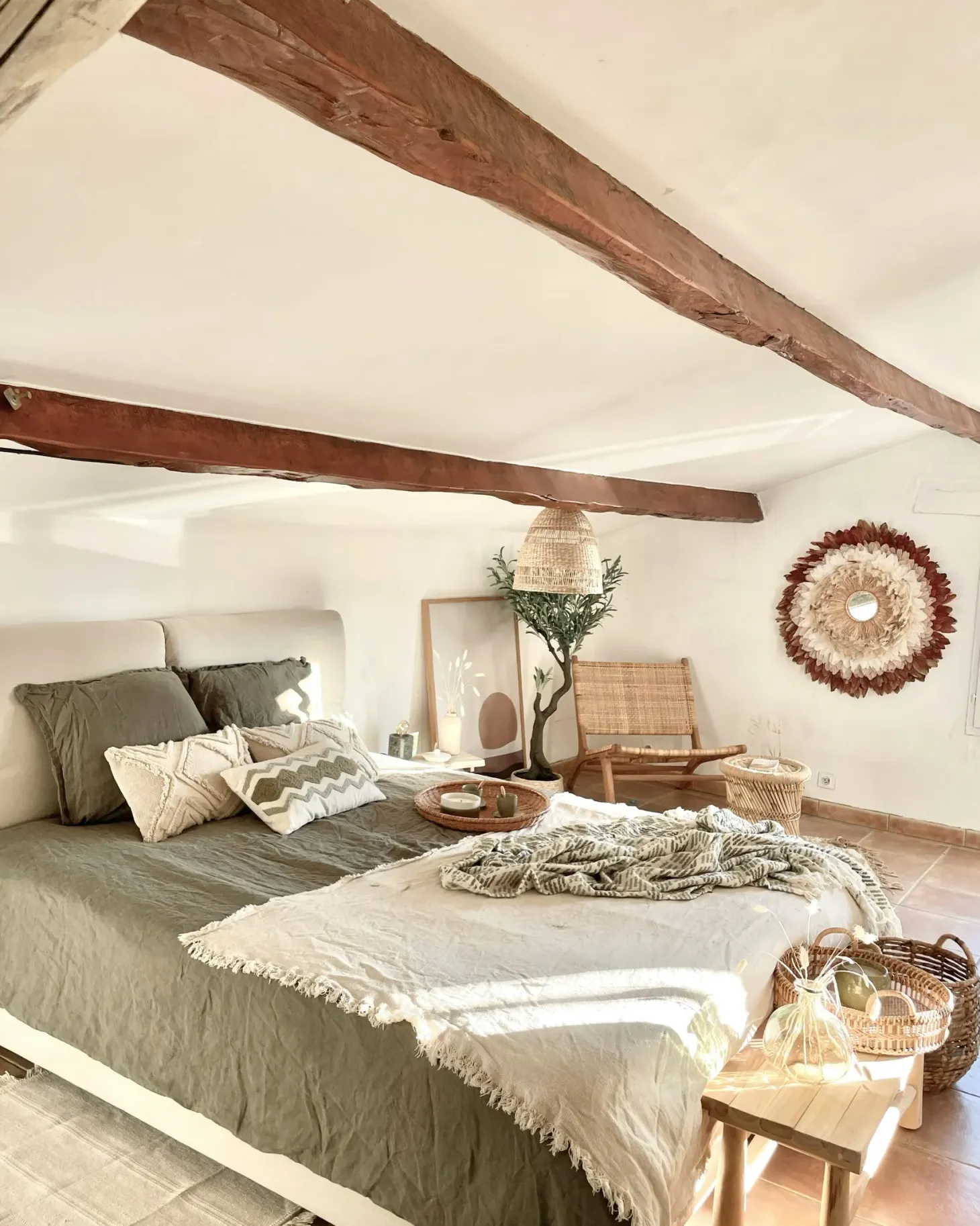 Seng BELFORT 180 x 200 cm Lys Beige