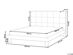 Seng Boucle CRESSAT 180 x 200 cm Cremehvid