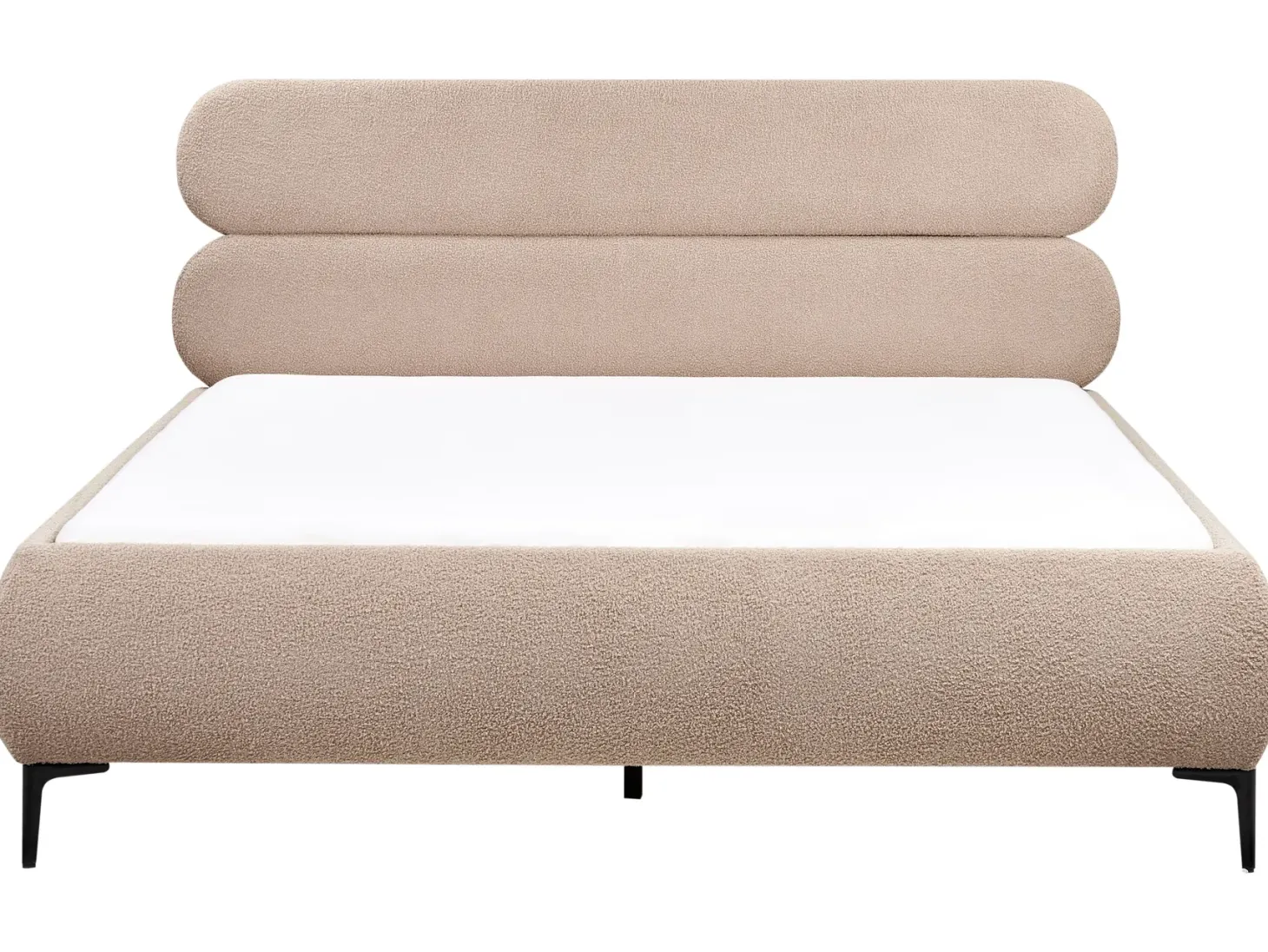 Seng Boucle LESSAY 180 x 200 cm Brungrå