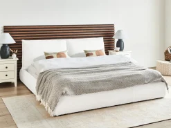 Seng Boucle VINAY 180 x 200 cm Hvid