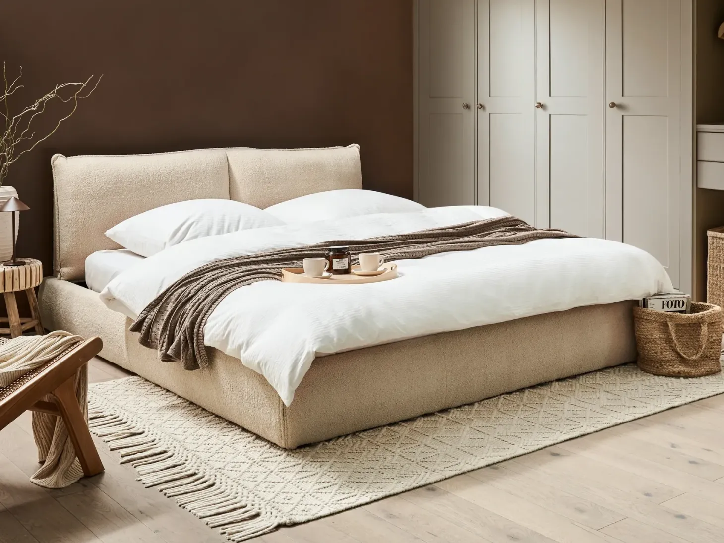 Seng Boucle VINAY 180 x 200 cm Lys Beige