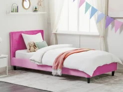 Sengekappe Velour FITOU 90x200 cm Fuchsia