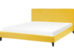 Sengekappe Velour FITOU 180 x 200 cm Gul