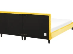 Sengekappe Velour FITOU 180 x 200 cm Gul
