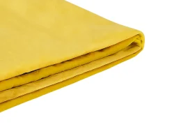 Sengekappe Velour FITOU 180 x 200 cm Gul