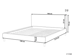 Sengekappe Velour FITOU 180 x 200 cm Gul