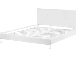 Sengekappe Velour FITOU 180 x 200 cm Hvid