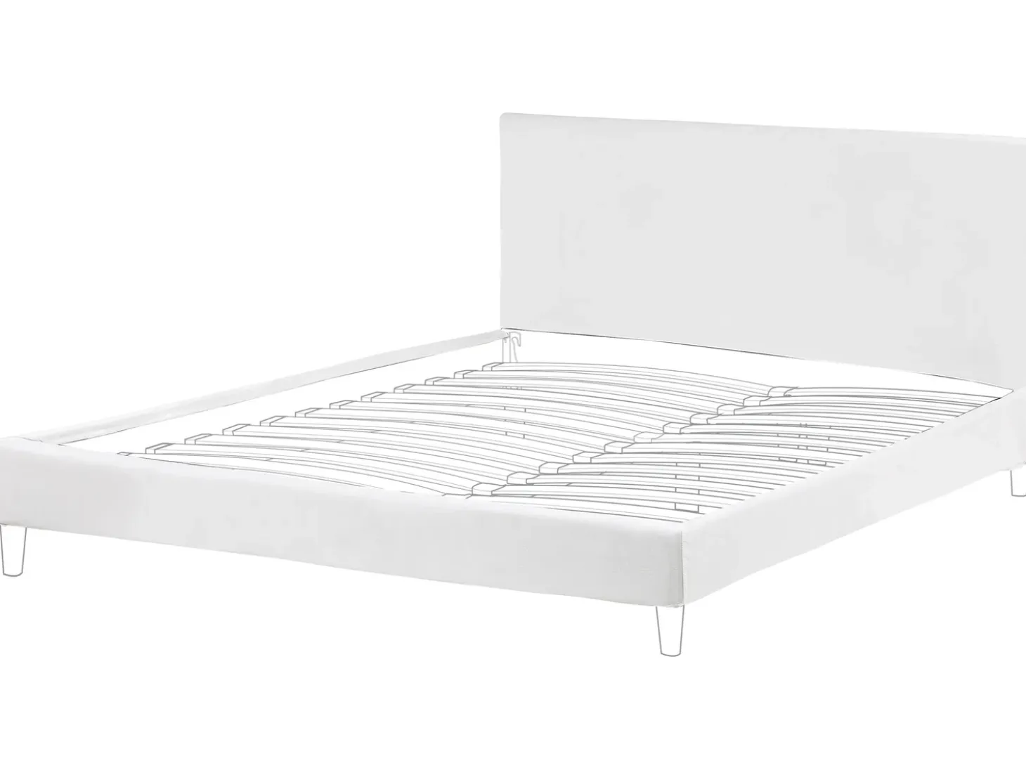 Sengekappe Velour FITOU 180 x 200 cm Hvid