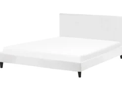 Sengekappe Velour FITOU 180 x 200 cm Hvid