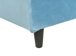 Sengekappe Velour FITOU 90x200 cm Himmelblå