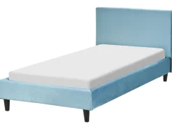 Sengekappe Velour FITOU 90x200 cm Himmelblå