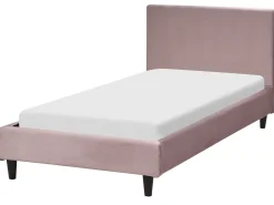 Sengekappe Velour FITOU 90x200 cm Lyserød