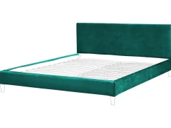 Sengekappe Velour FITOU 180 x 200 cm Smaragdgrøn