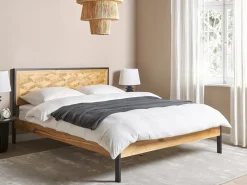 Seng ERVILLERS 160 x 200 cm Naturlig akacie