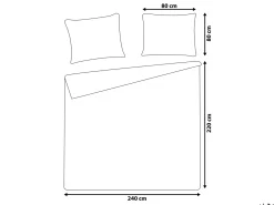 Sengetøj EVERGREEN Bomulds-satin 220 x 240 cm Himmelblå