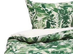 Sengetøj GREENWOOD Bomulds-satin 135 x 200 cm Grøn