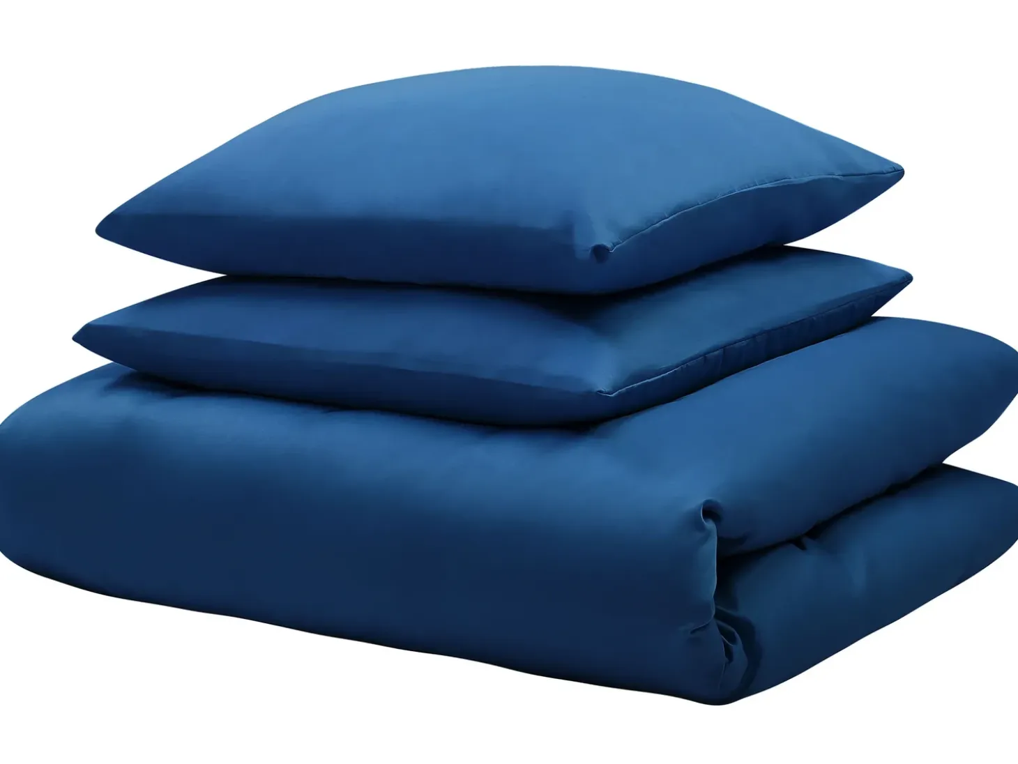 Sengetøj HARMONRIDGE Bomulds-satin 220 x 240 cm Mørkeblå