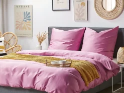 Sengetøj HARMONRIDGE Bomulds-satin 135 x 200 cm Lyserød