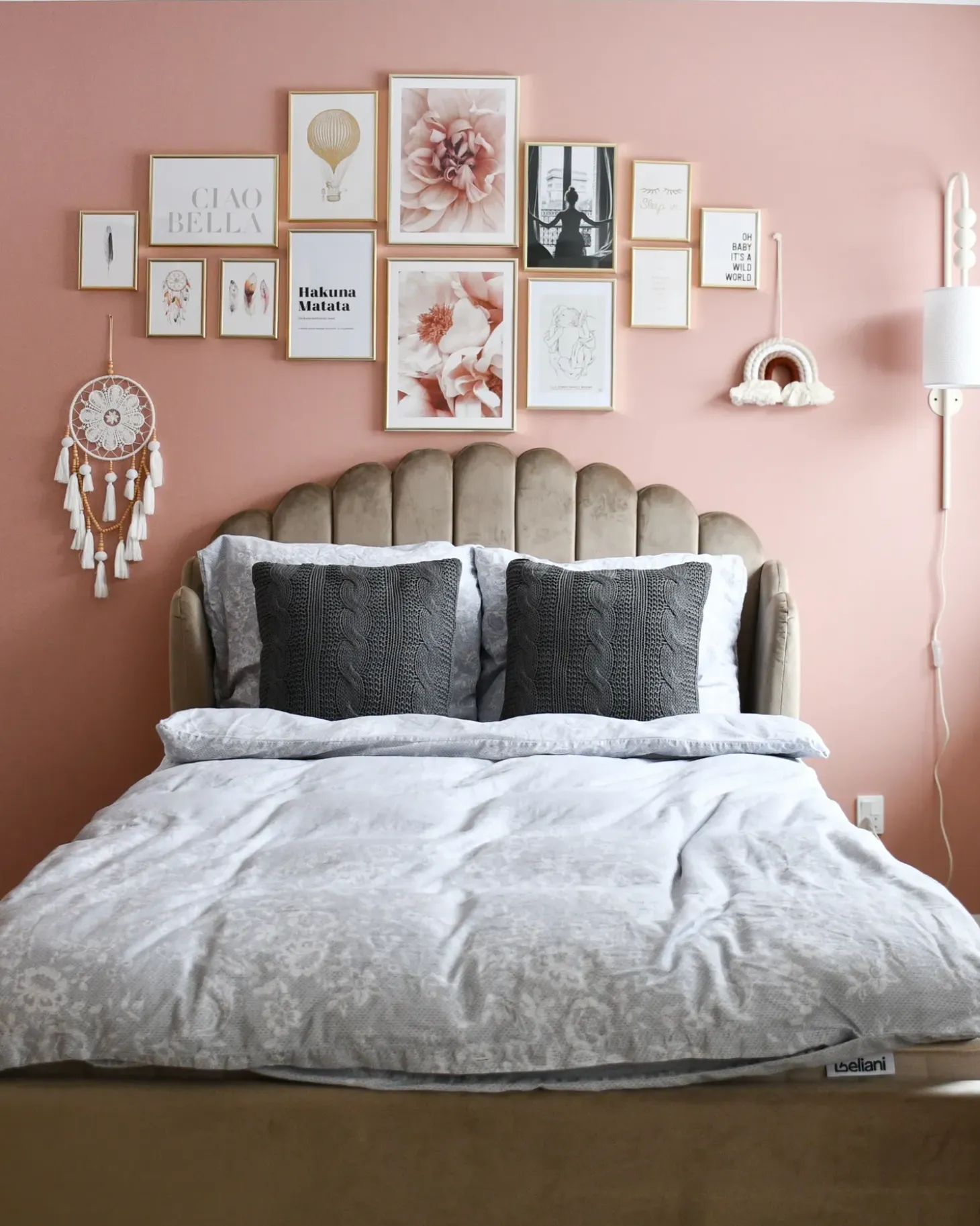 Sengetøj MORNINGSIDE Bomulds-satin 135 x 200 cm Grå