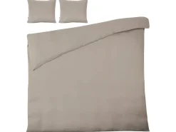 Sengetøj SUMNER Bomuld musselin 220 x 240 cm Brungrå