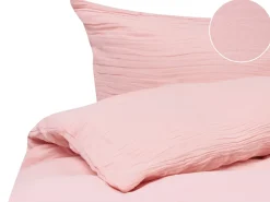 Sengetøj SUMNER Bomuld musselin 220 x 240 cm Pastellrosa