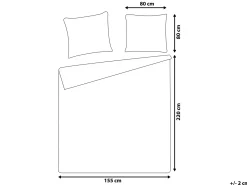 Sengetøj WALLINGFORD Bomulds-satin 155 x 220 cm Blå