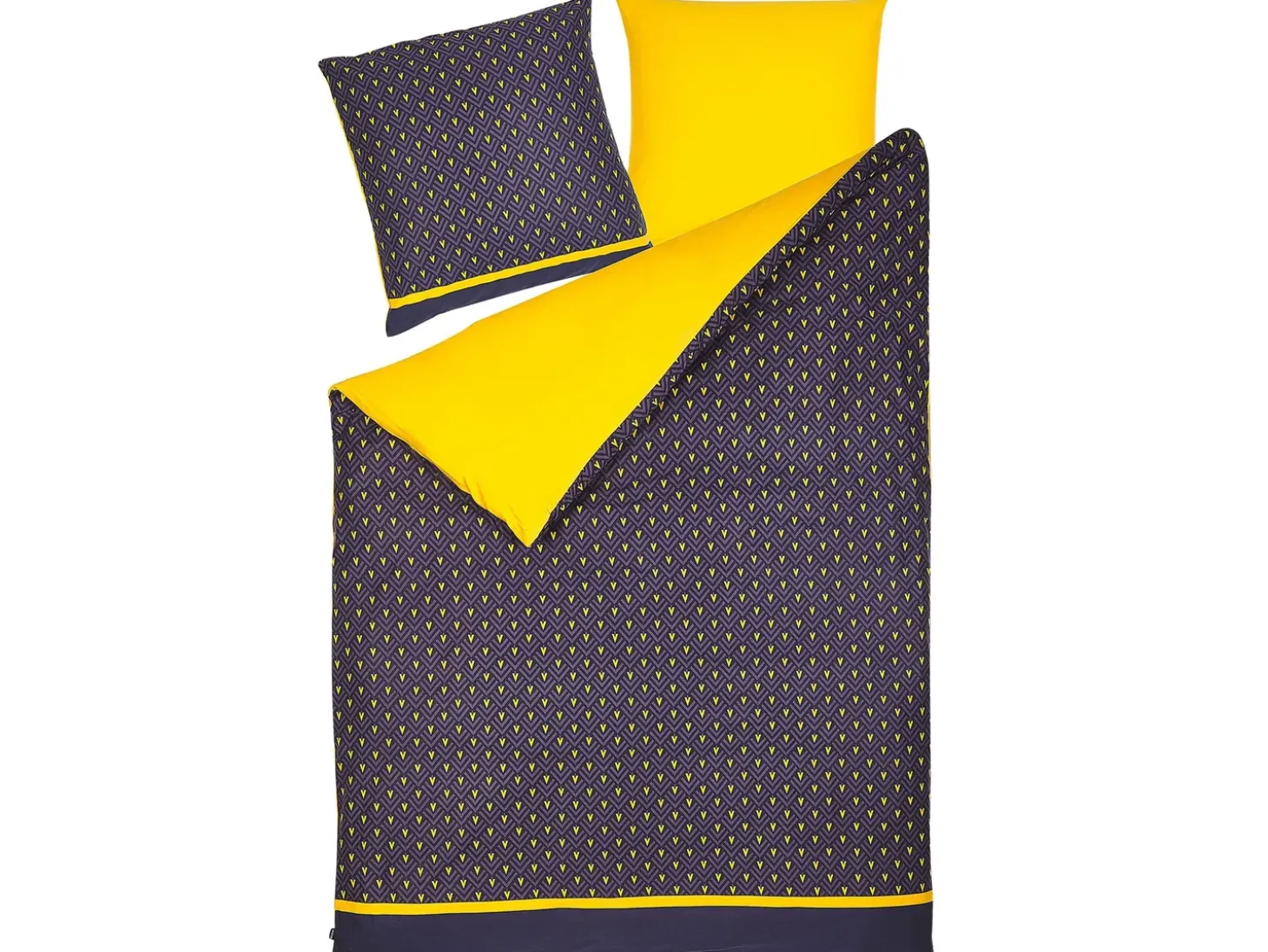 Sengetøj WALLINGFORD Bomulds-satin 155 x 220 cm Blå