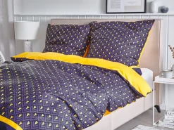 Sengetøj WALLINGFORD Bomulds-satin 155 x 220 cm Blå