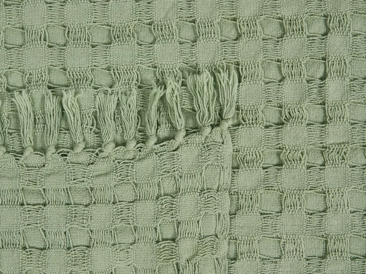 Sengetæppe BERE Bomuld 220 x 240 cm Grøn