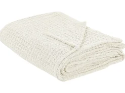 Sengetæppe CHAGYL Bomuld 220 x 240 cm Lys Beige