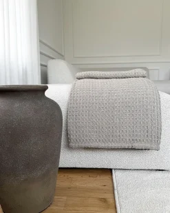 Sengetæppe CHAGYL Bomuld 220 x 240 cm Brungrå