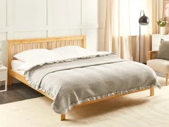 Sengetæppe HATTON Bomuld 200 x 220 cm Brungrå
