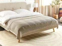 Sengetæppe ILEN Bomuld 150 x 200 cm Lys Beige