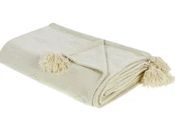 Sengetæppe KAZY Bomuld 220 x 240 cm Beige