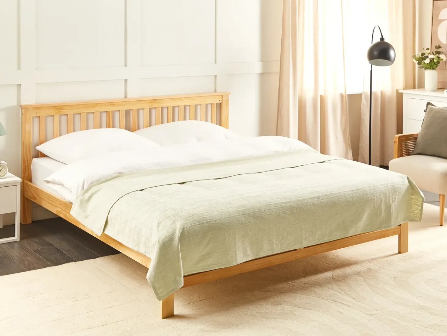 Sengetæppe MARAKA Bomuld 150 x 200 cm Lys Beige
