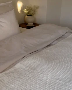 Sengetæppe RAGALA Bomuld 220 x 240 cm Lys Beige