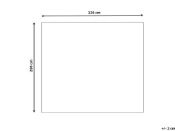 Sengetæppe RAKYA Kunstig pels 200 x 220 cm Lys Beige