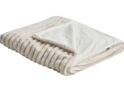 Sengetæppe RAKYA Kunstig pels 200 x 220 cm Lys Beige