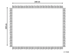 Sengetæppe YERBENT Bomuld 220 x 240 cm Cremehvid