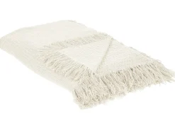 Sengetæppe YERBENT Bomuld 220 x 240 cm Cremehvid