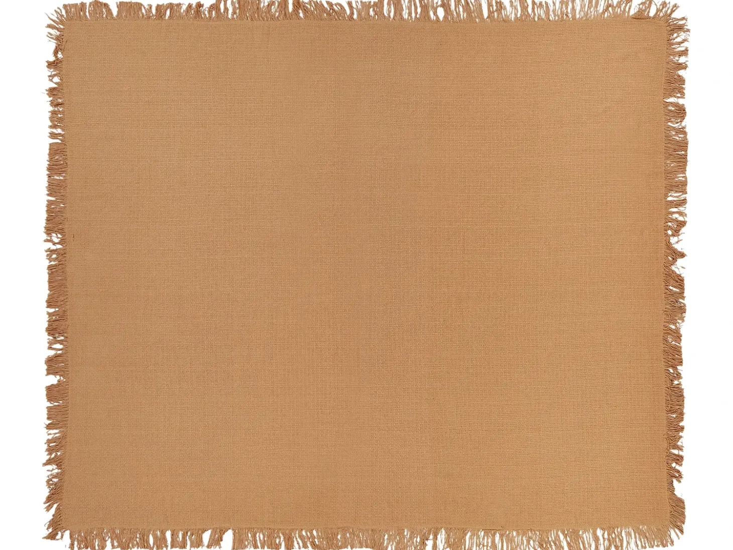 Sengetæppe YERBENT Bomuld 220 x 240 cm Guldbrun