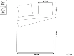 Sengetæppe med Pyntepuder ALAMUT 140 x 210 cm Grå