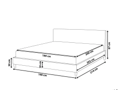 Seng FITOU 180 x 200 cm Sort
