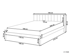 Seng Fyretræ BARRET 180 x 200 cm Brun