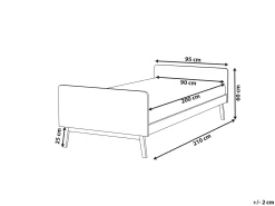 Seng Fyretræ BONNAC 90 x 200 cm Hvid