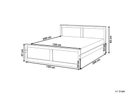 Seng Fyretræ DAUPHIN 120 x 200 cm Lysebrun