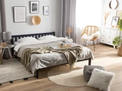 Seng Fyretræ FLORAC 140 x 200 cm Navy Blå
