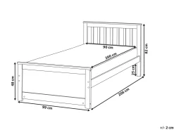 Seng Fyretræ OLENDON 90 x 200 cm Brun